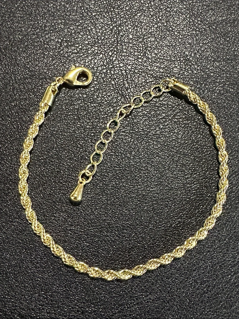Gold Plate Twisted Rope Bracelet